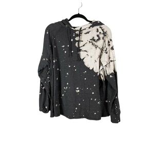 Torrid Bleach Tie-Dye Hoodie Black & White Pullover Sweatshirt Size 2 (2X)